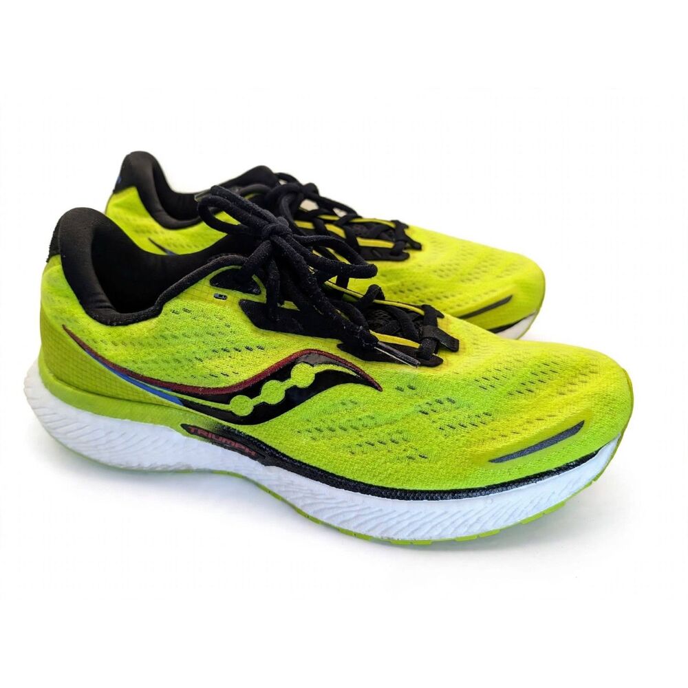 Saucony Triumph 19 Running Shoes Mens Size 11 Acid Green Cushion S20678-25
